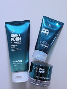 PrettySkin NMN+ PDRN Biotox Cream, Wrapping Mask & Body Lotion Set